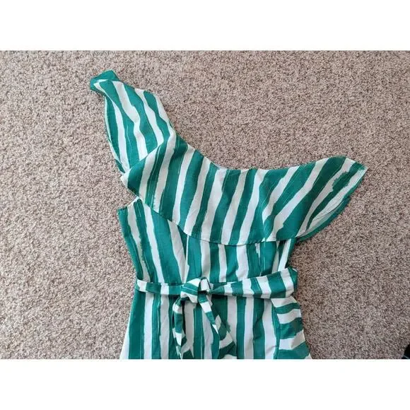 FLYING TOMATO Womens flowy & tiered summer Dress, size small, green & white - Picture 11 of 11